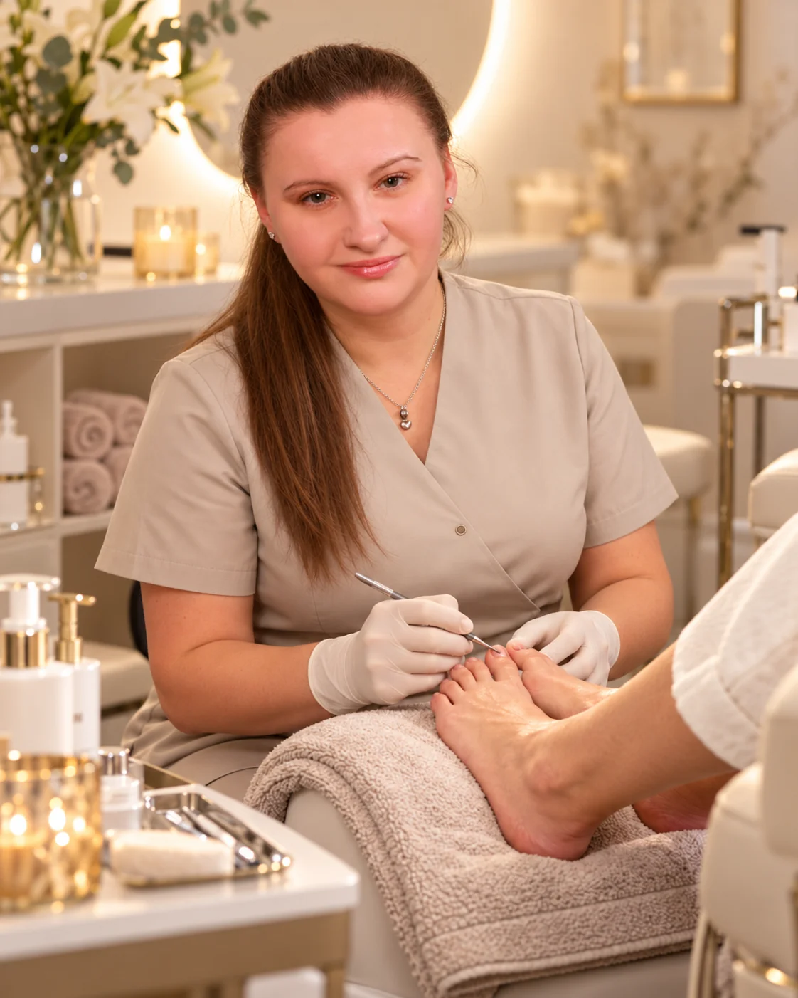 anika von home of beauty bei der pedikure